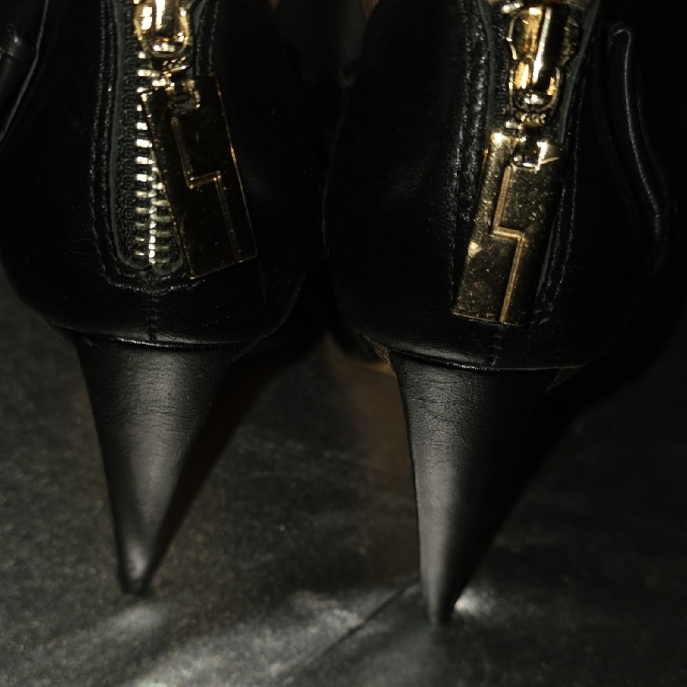 L.A.M.B. Black Strappy Heels - Picture 10 of 10